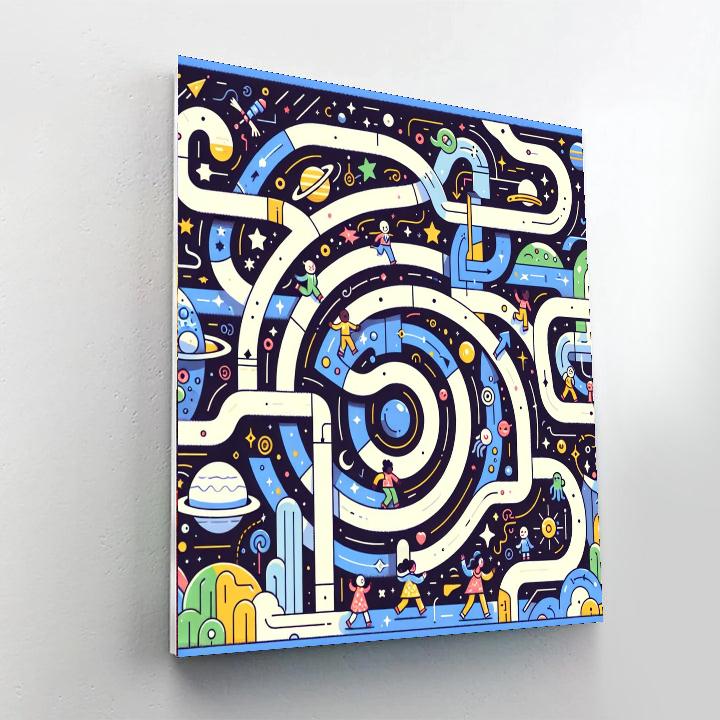 Galaxy Maze Challenge DIY Paint By Numbers