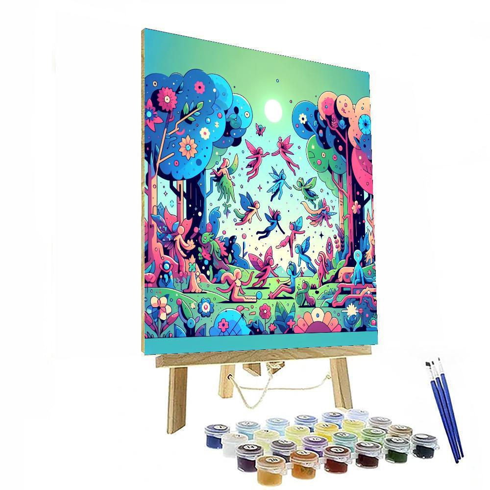 Enchanted Forest Frolic Painting Number Kit