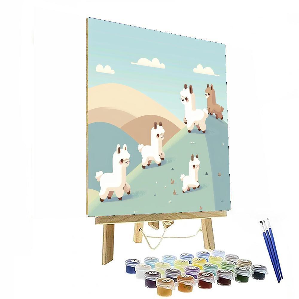 Adventurous Alpaca Adventure Paint By Color