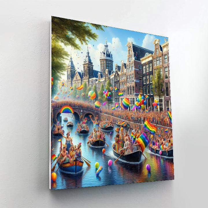 Gay Pride Parade - Amsterdam Paint By Numbers