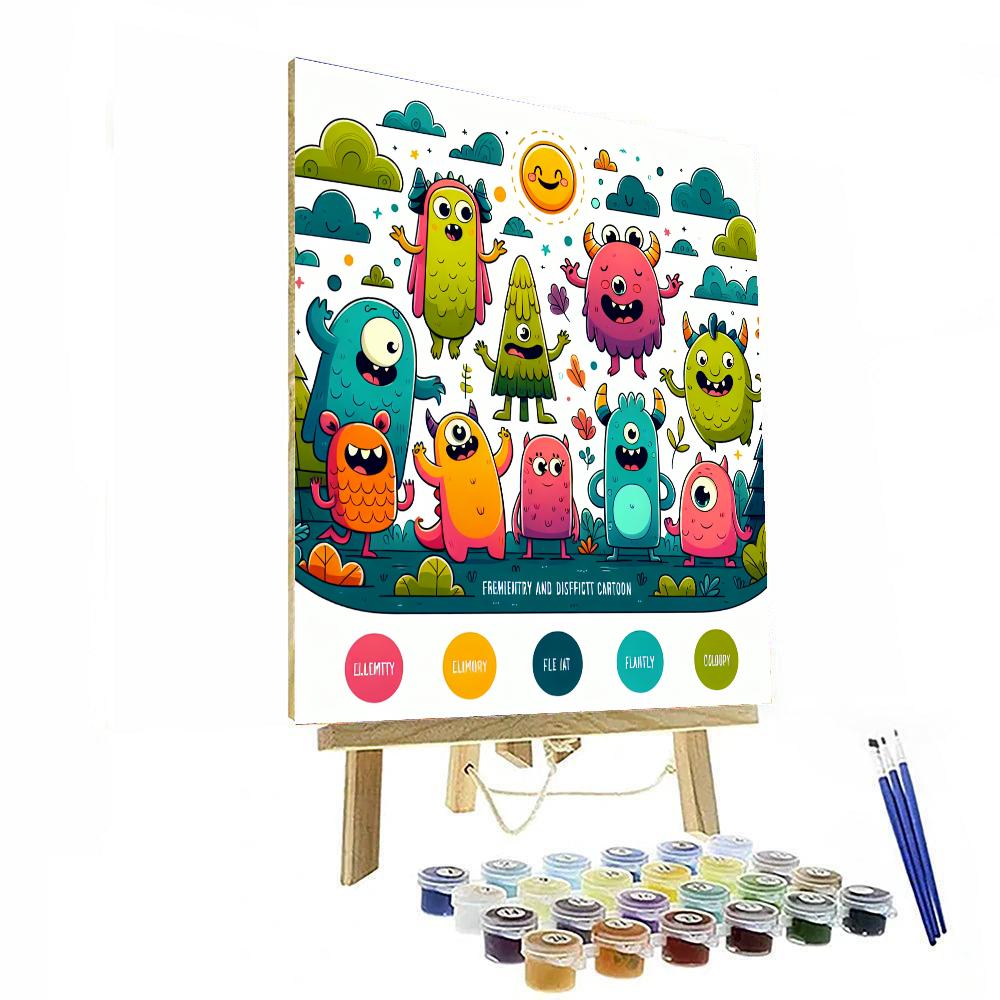 Fantasy Monster Friends Paint By Numbers Kits