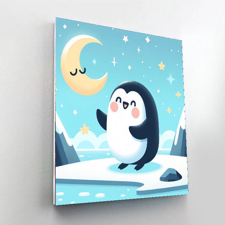 Starlight Penguin Parade Painting By Numbers Kit