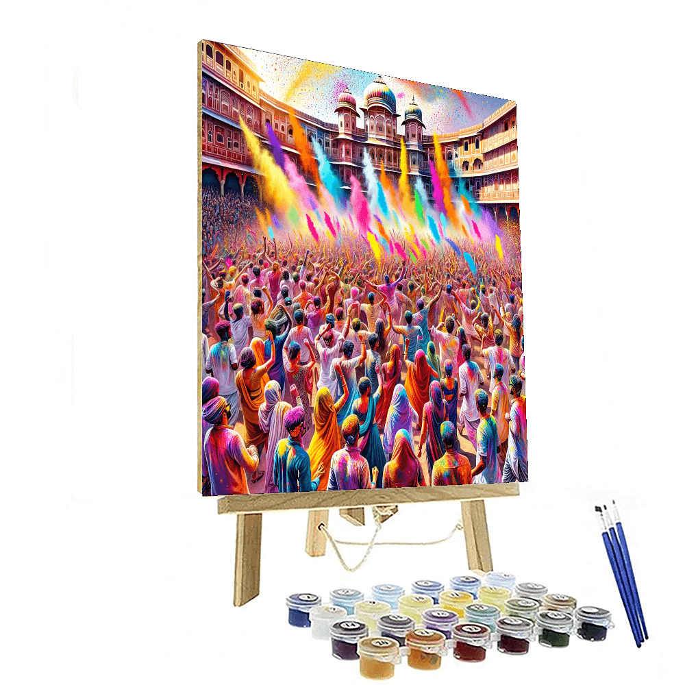 Holi Festival - Jaipur, India DIY Paint By Numbers