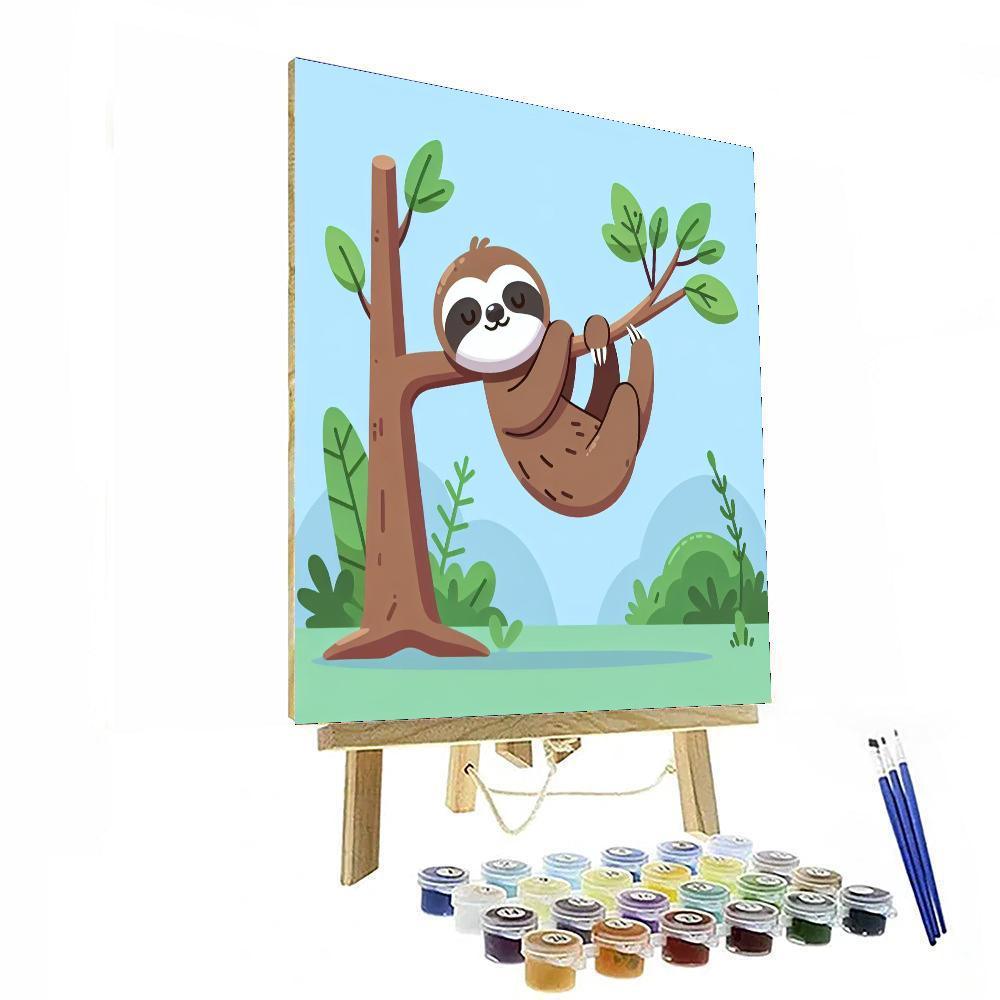 Spirited Sloth Numbered Painting Kits