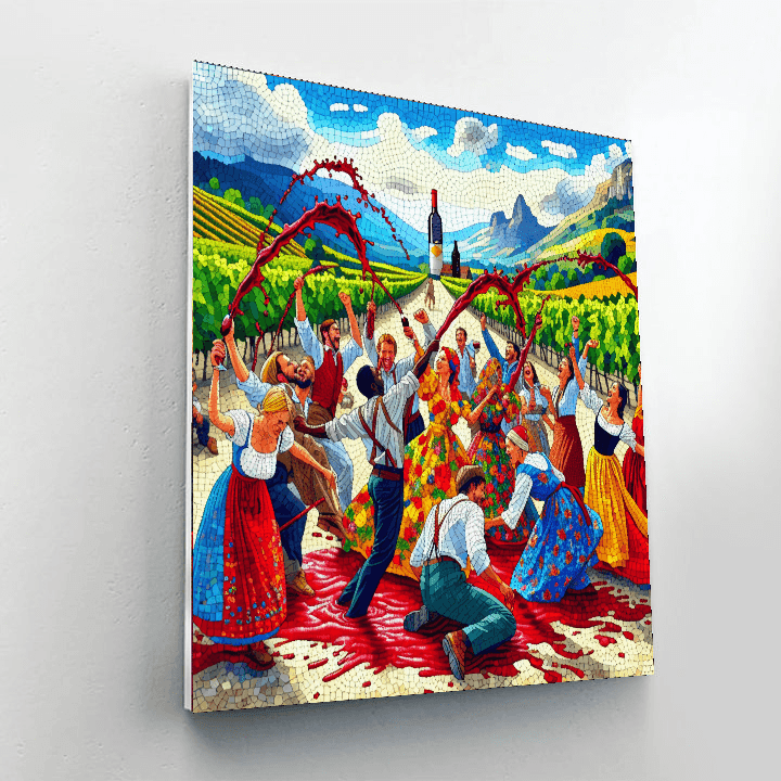 San Vino Wine Fight - Haro, Spain Paint By Number