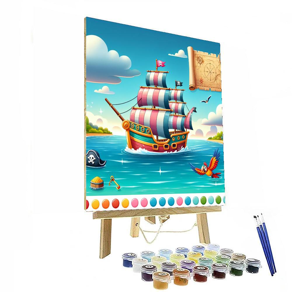 Pirate Pursuit Paint By Numbers Art