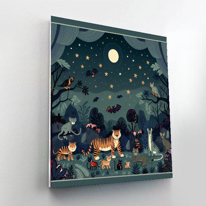 Adventurous Safari Night Paint By Number