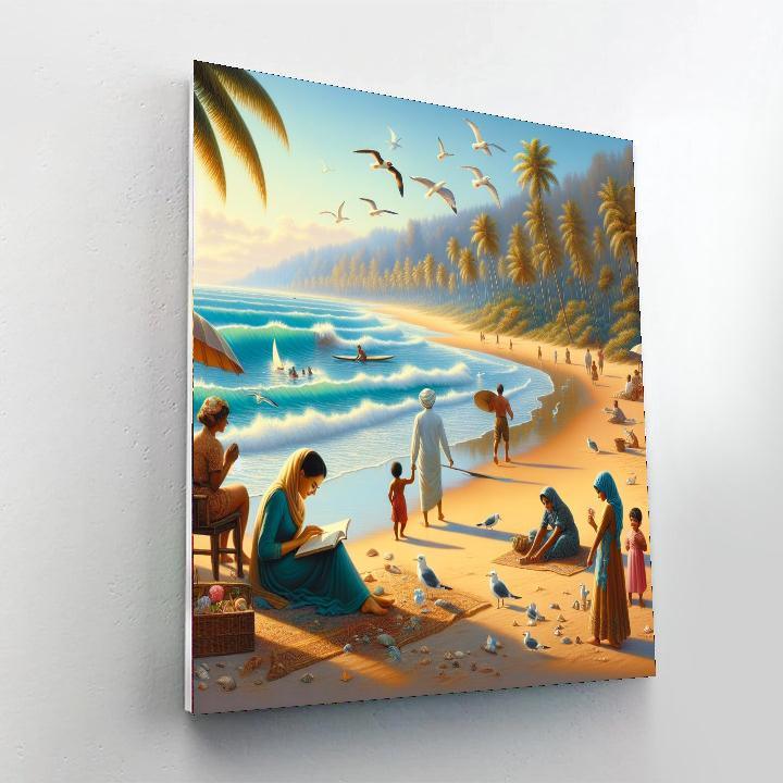 Nostalgic Seaside Painting Number Kit