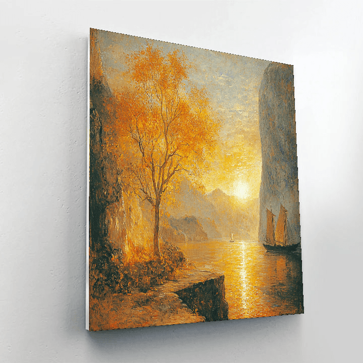 J.M.W. Turner Inspired Golden Autumn Bliss  DIY Paint By Numbers