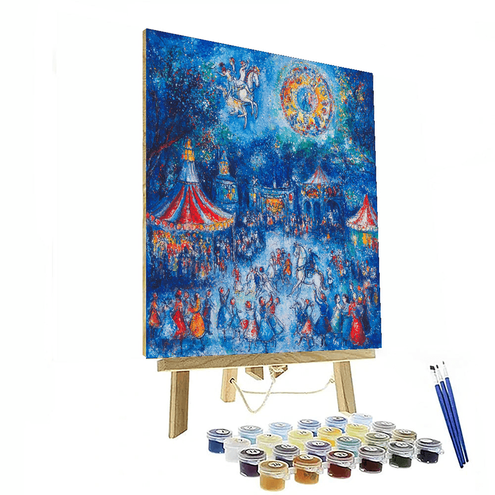 Marc Chagall Inspired Eccentric Circus Parade  DIY Paint By Numbers