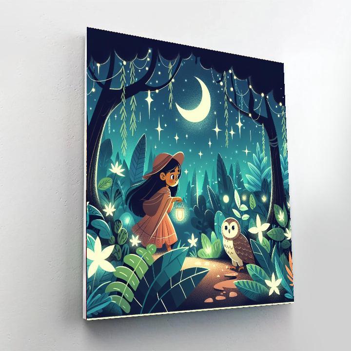 Moonlit Woodland Journey Paint By Color