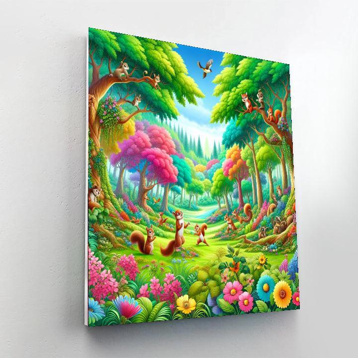 Playful Forest Adventure Paint By Number