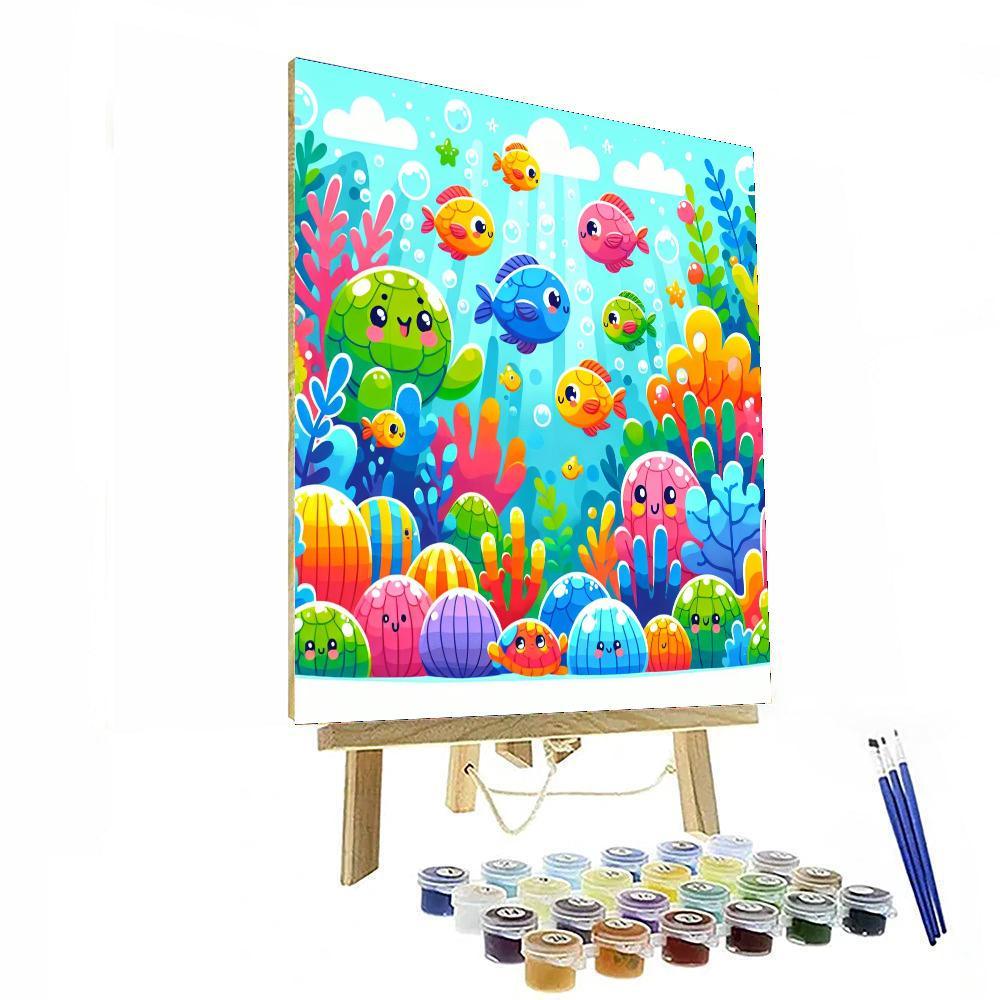 Charming Ocean Scene Paint By Numbers Art