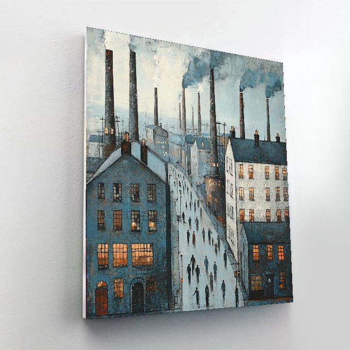 L.S. Lowry Inspired Industrial Revolution Revival  Painting By Numbers Kit