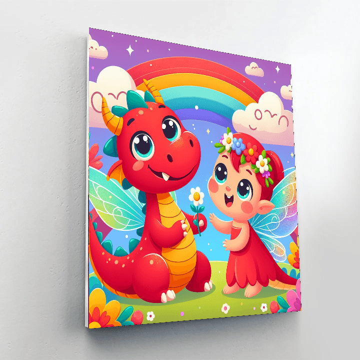Colorful Mythical Creatures Number Painting