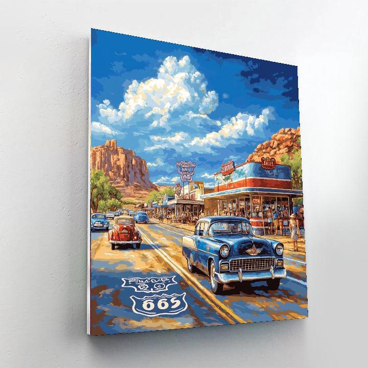 Historic Route 66 - Illinois Paint By Numbers