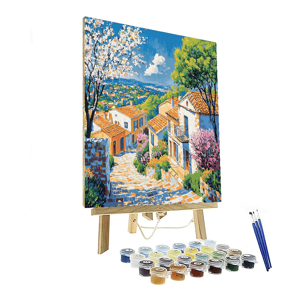 Vincent Van Gogh Inspired Charming Vintage Village  Paint By Numbers Art