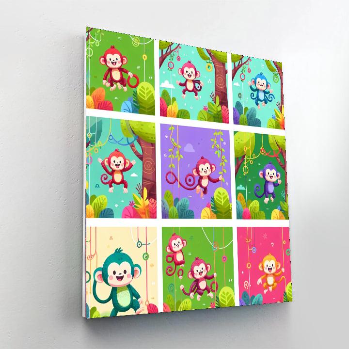 Monkey Mischief Mayhem Paint By Numbers