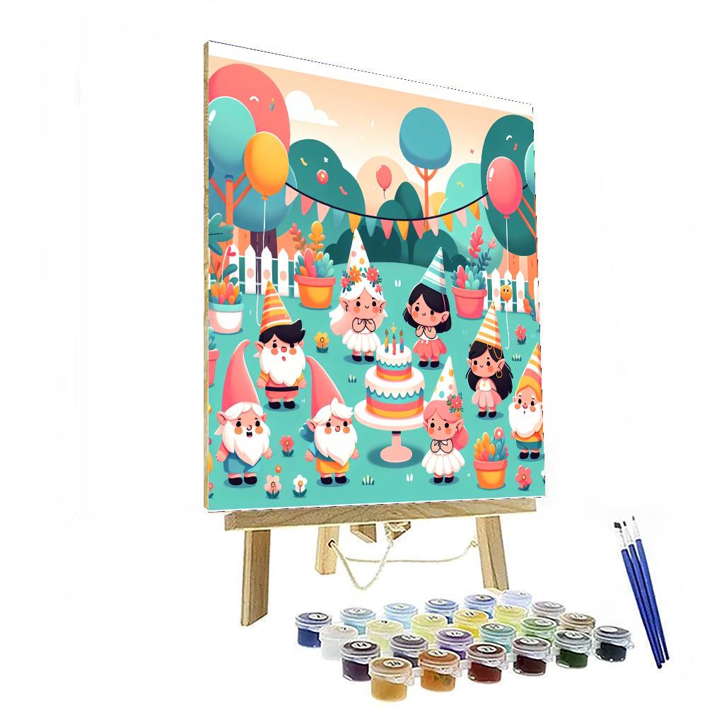 Garden Party Celebration Number Painting