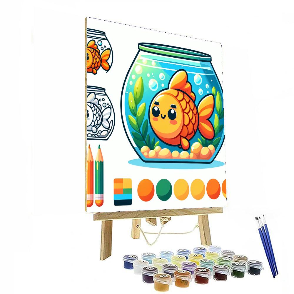 Spunky Goldfish Number Painting