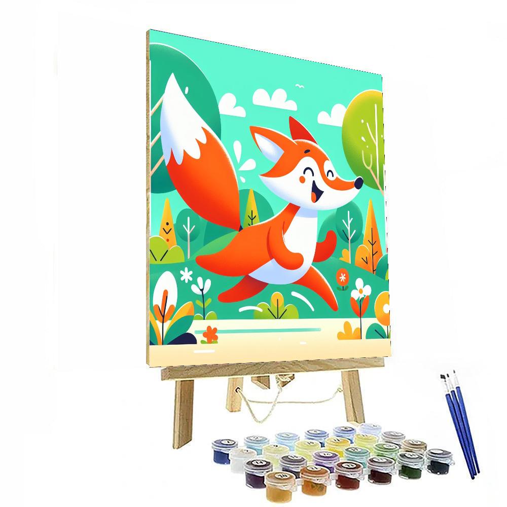 Energetic Fox Painting Number Kit