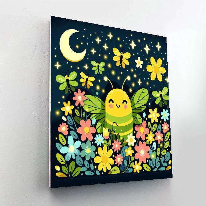 Happy Firefly Festival Paint By Numbers Art