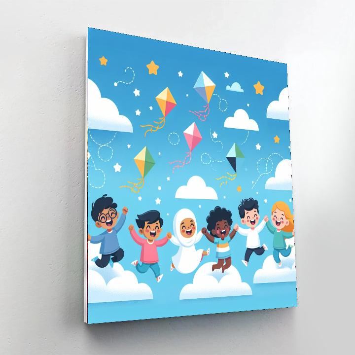 Adventurous Cloud Jumping Painting By Numbers Kit