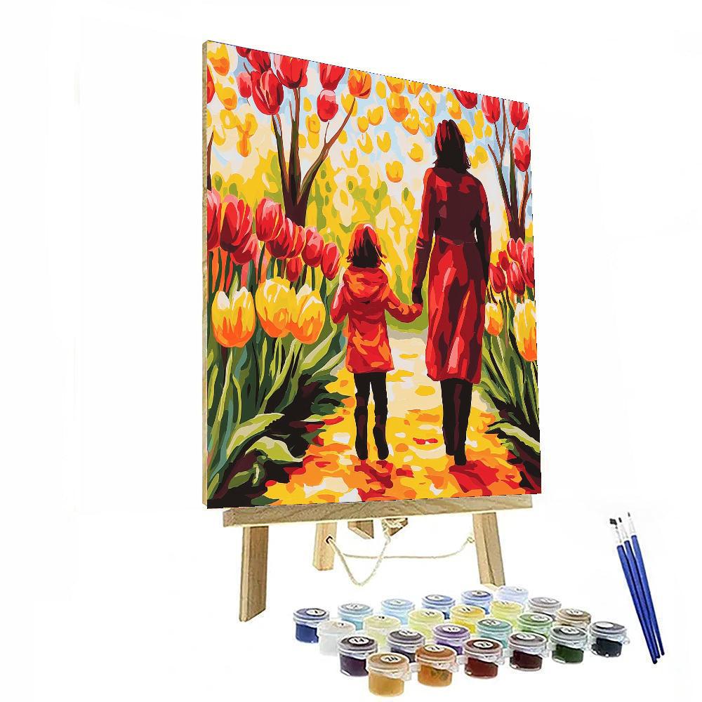 Blossoming Love Portrait Number Painting