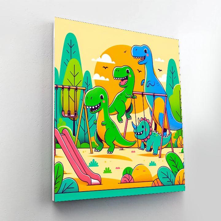 Dino Playground Paint By Numbers