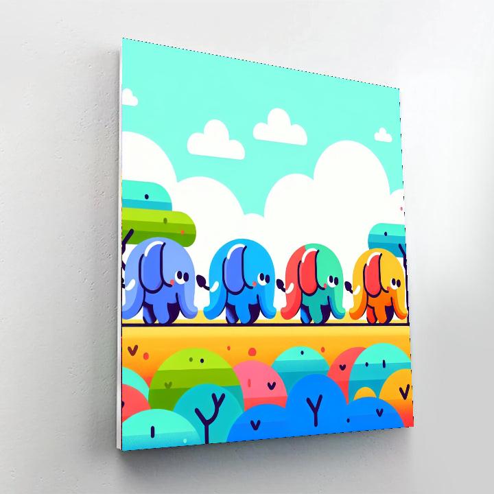 Elephant’s Echoing Escapade Paint By Numbers
