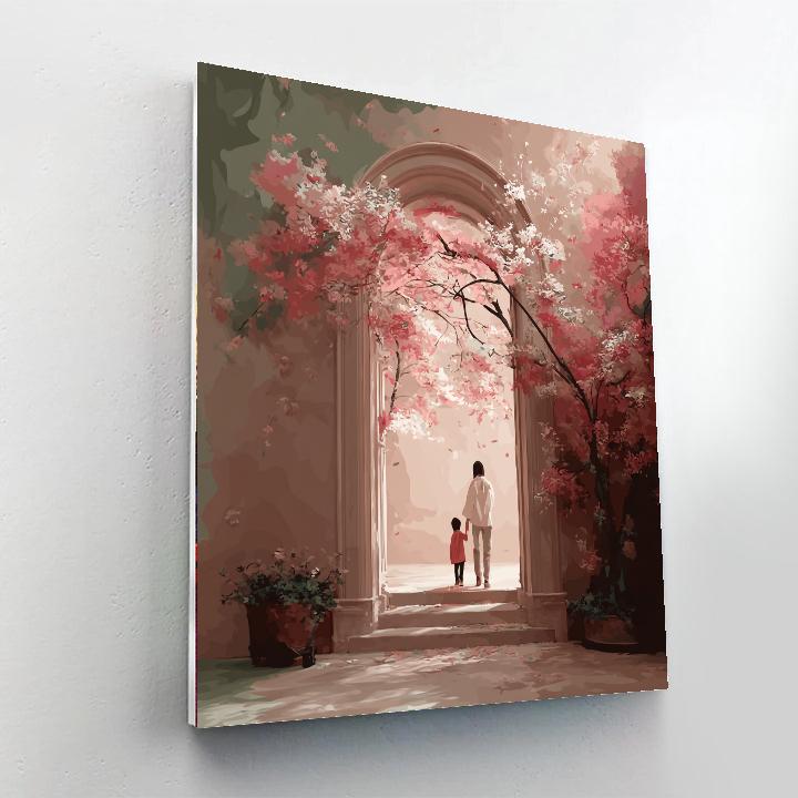 Cherry Blossom Wishes Painting Number Kit