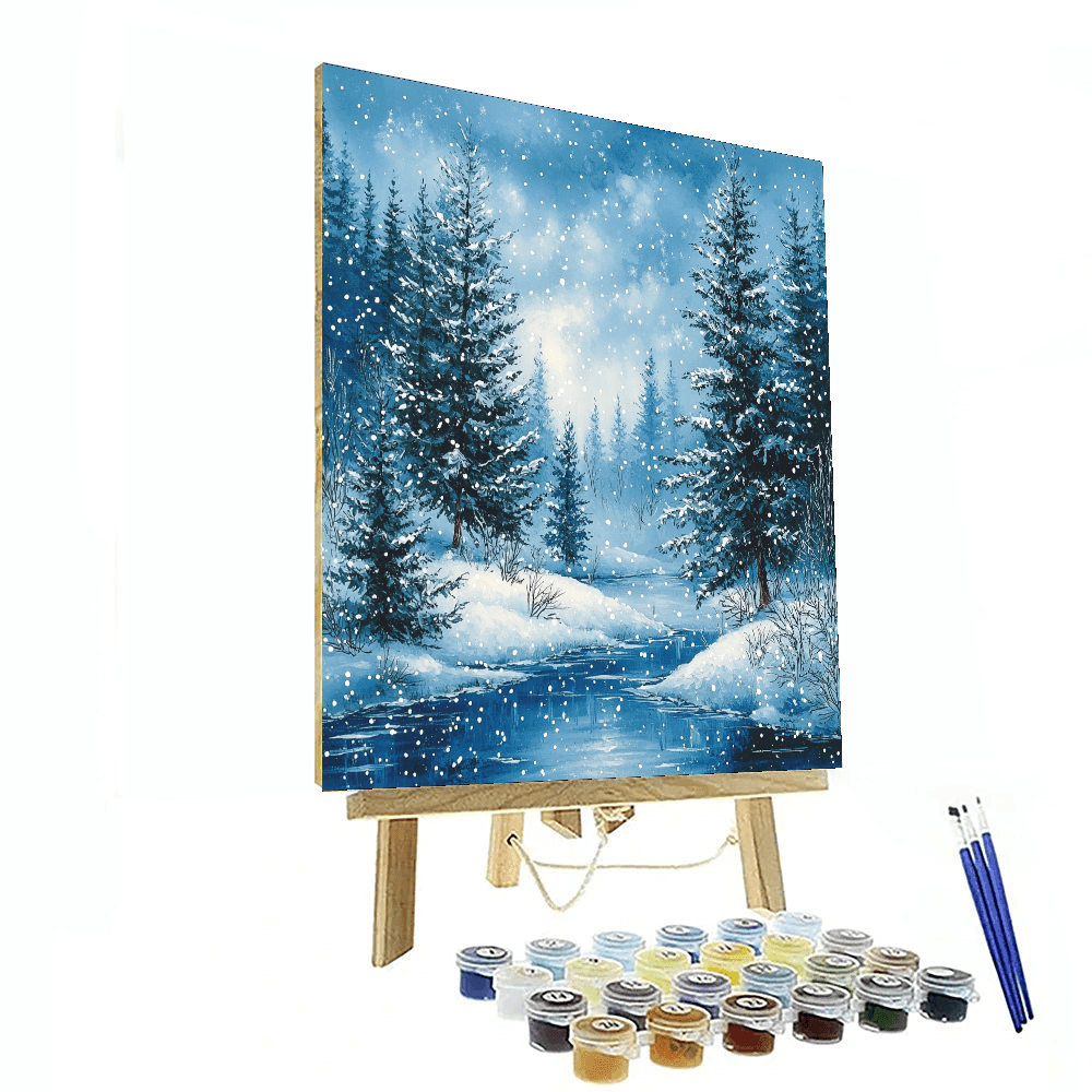 Bob Ross Inspired Winter Wonderland Serenity  Paint By Color