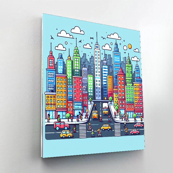 City Skylines Adventure Painting Number Kit