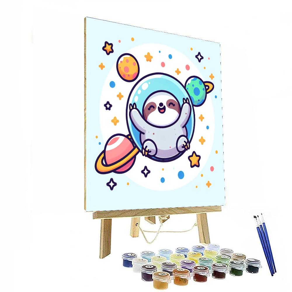 Space Sloth Expedition Number Painting