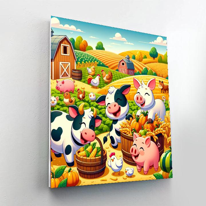 Happy Harvest Barnyard Numbered Painting Kits