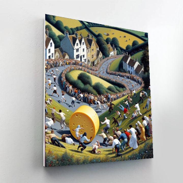Cheese Rolling Festival - Cooper's Hill, England DIY Paint By Numbers