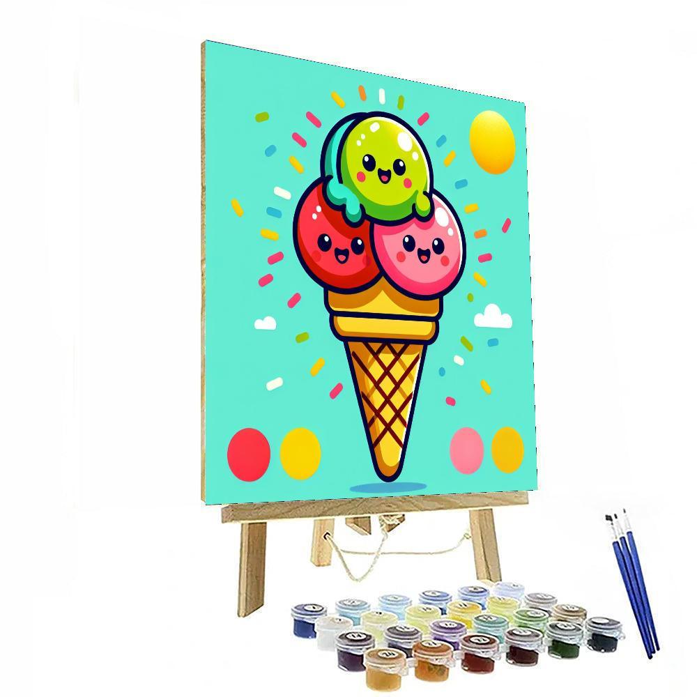 Sweet Summer Ice Cream Paint By Numbers Art