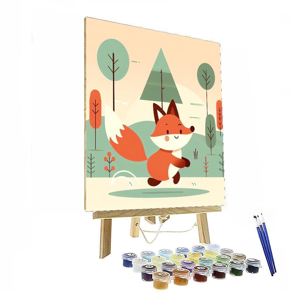 Friendly Fox's Frolic Paint By Color