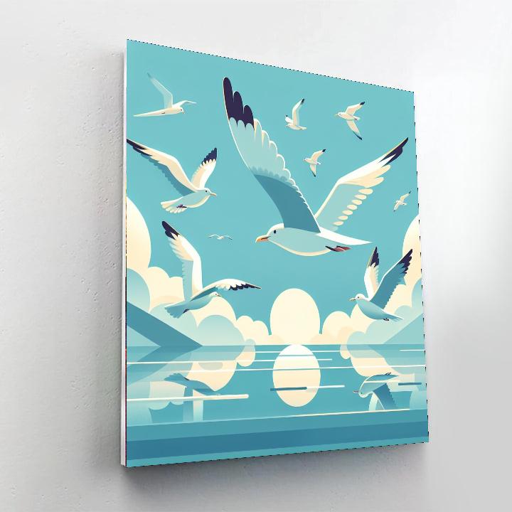 Glorious Gulls Numbered Painting Kits