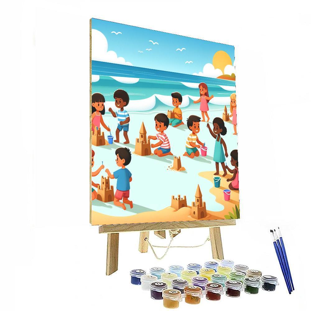 Seaside Sandcastle Fun Painting By Numbers Kit