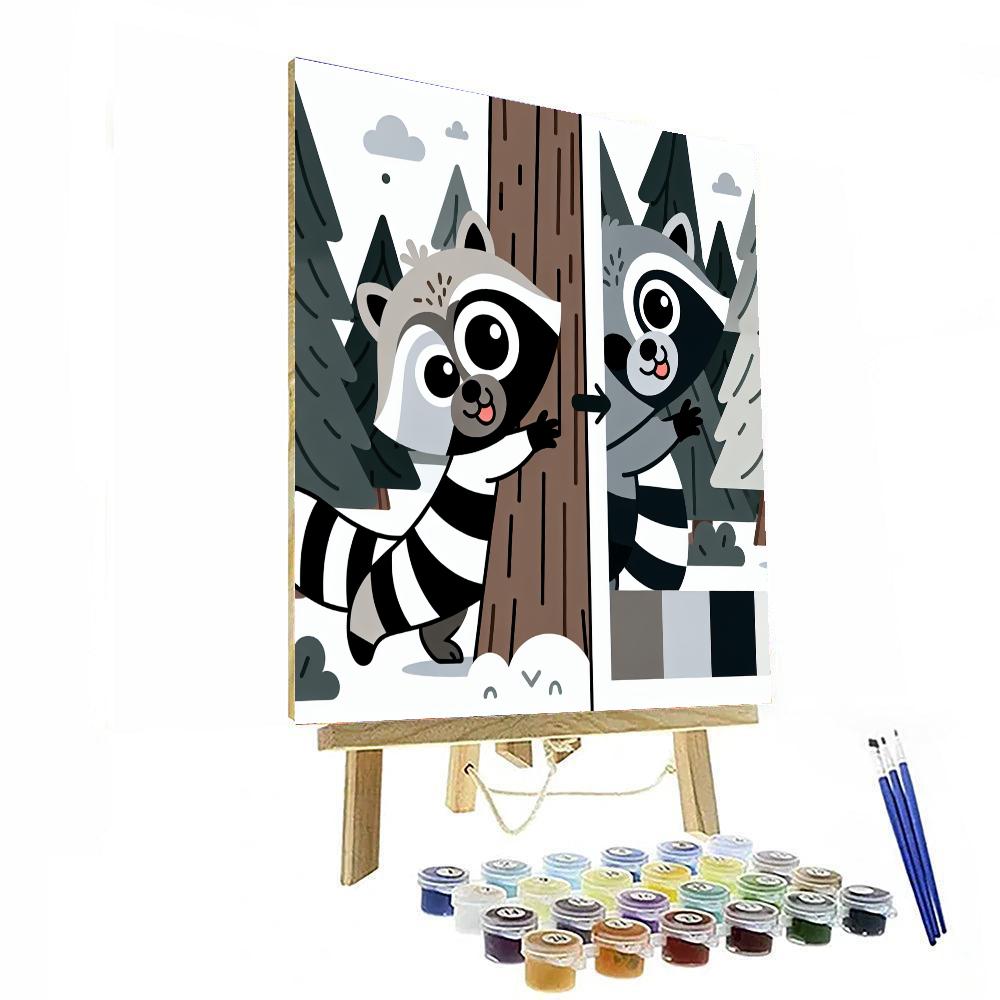 Exploring Raccoon Painting By Numbers Kit