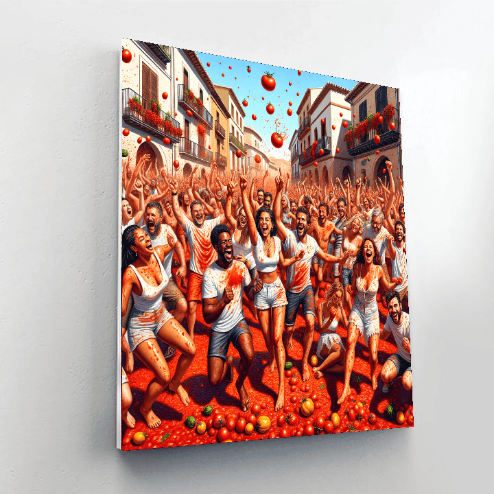 La Tomatina Festival Paint By Numbers Kits
