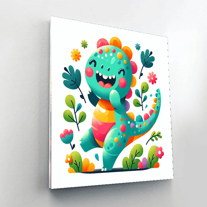 Silly Dinosaur Paint By Number