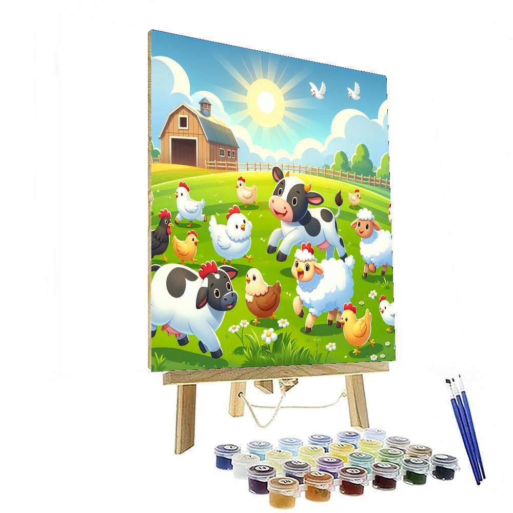 Friendly Farmyard Frolics Paint By Color