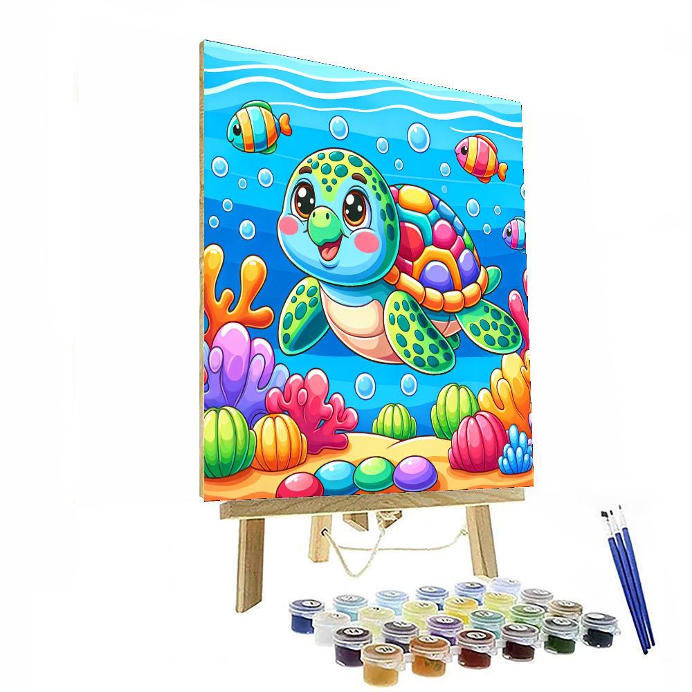Singing Sea Turtle Painting Number Kit