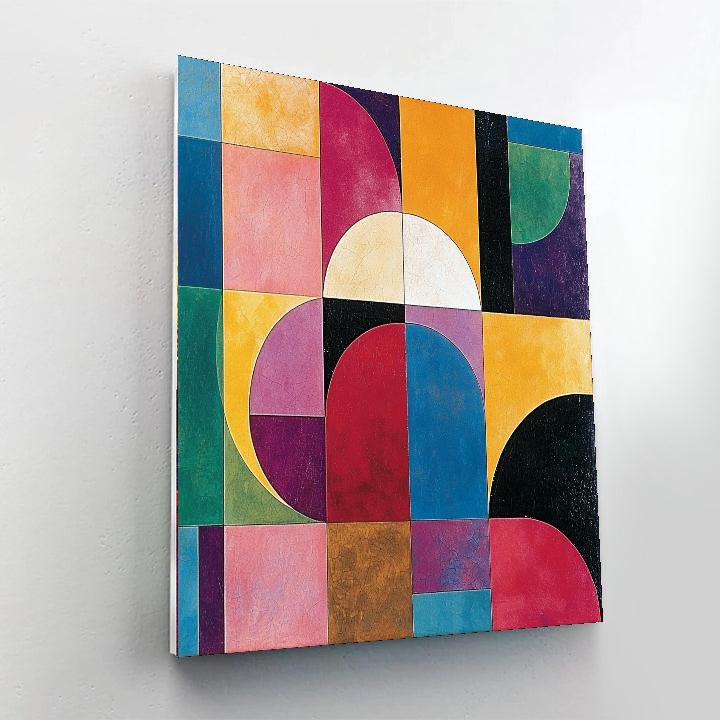 Kazimir Malevich Inspired Prismatic Abstraction  Paint By Color