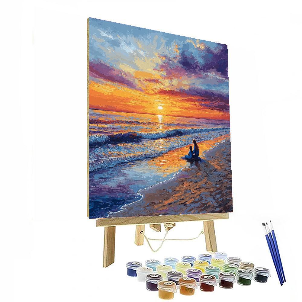 Sunset Reflections On The Shore Paint By Number