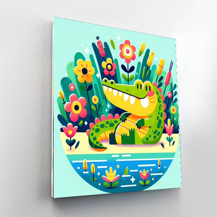 Cheery Crocodile Numbered Painting Kits