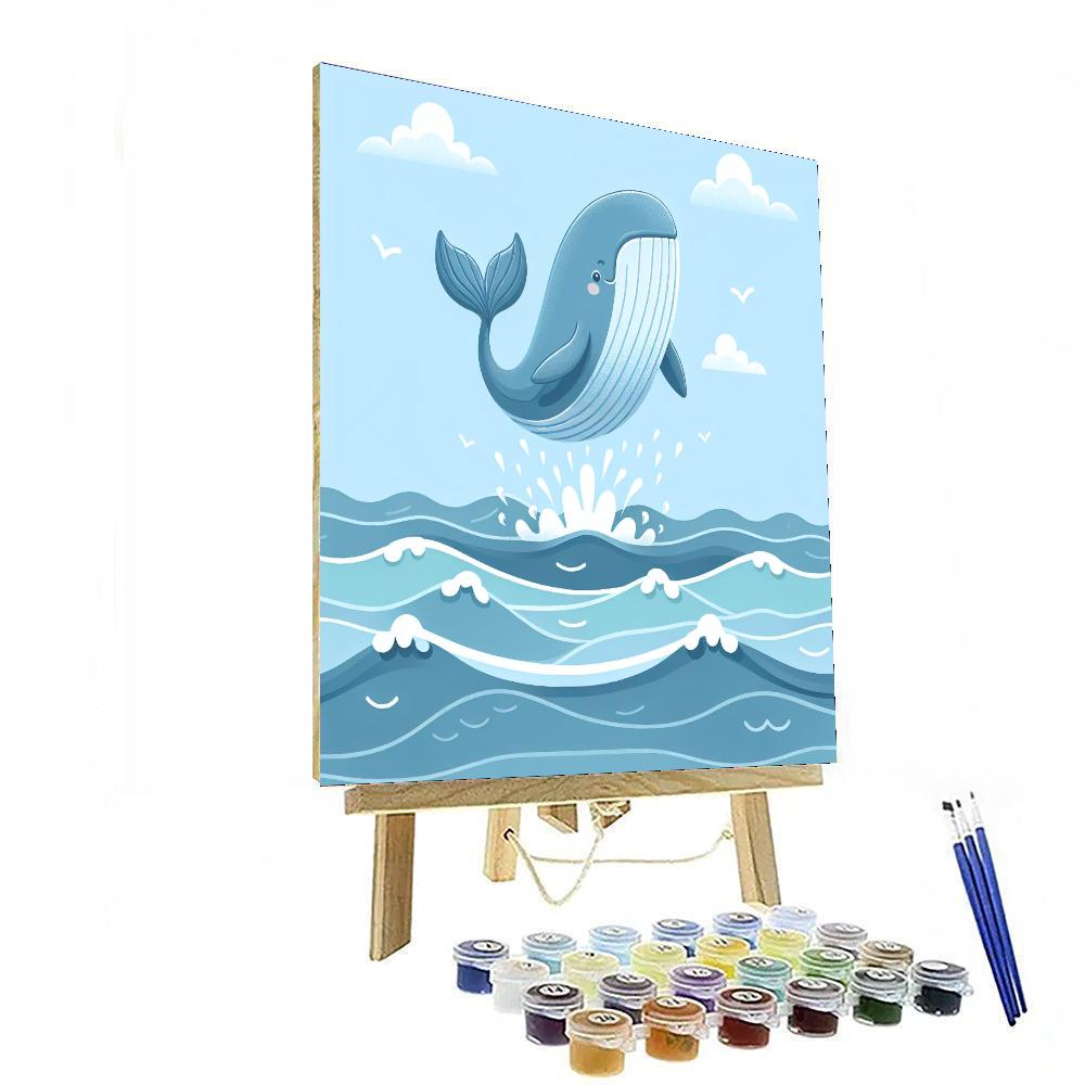 Whale's Wonder Wave Number Painting