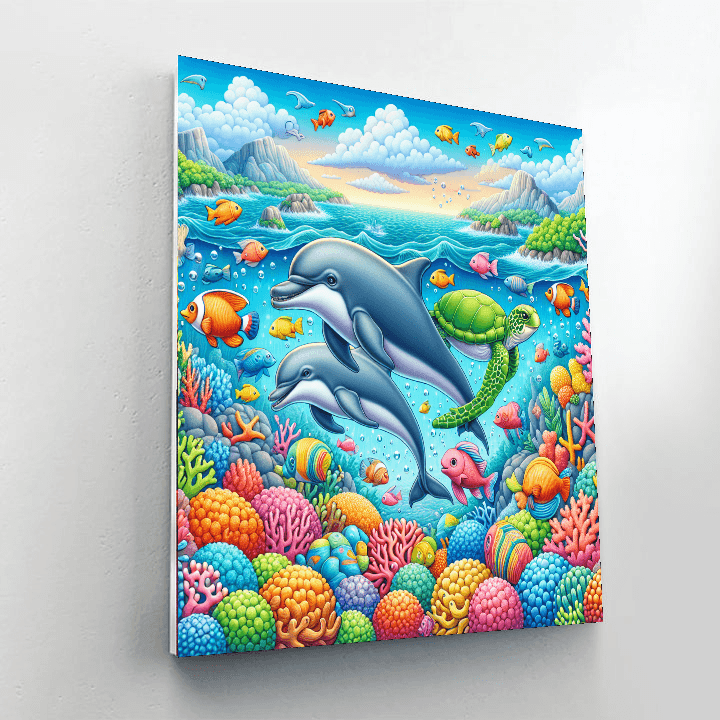 Playful Ocean Adventures Painting Number Kit